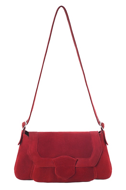 Dress handbag in cardinal red leather - Top view